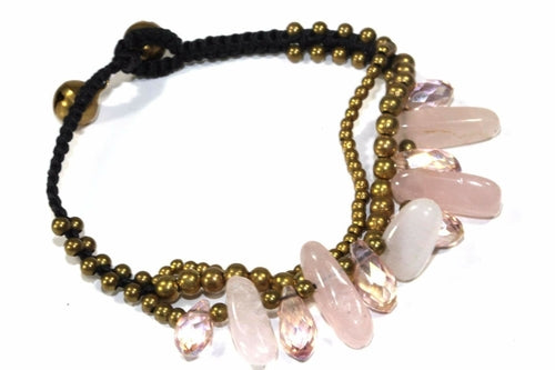 Rose Quartz & Crystals Romance Bracelet - Crystals & Gemstones