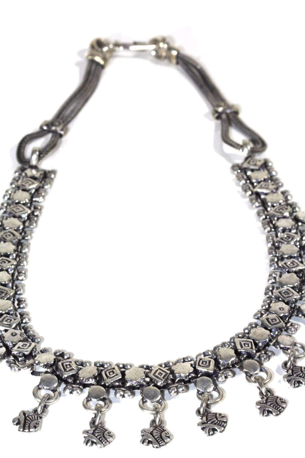 Fish Charms Tribal Choker Necklace - Artisan Fashion Accessories