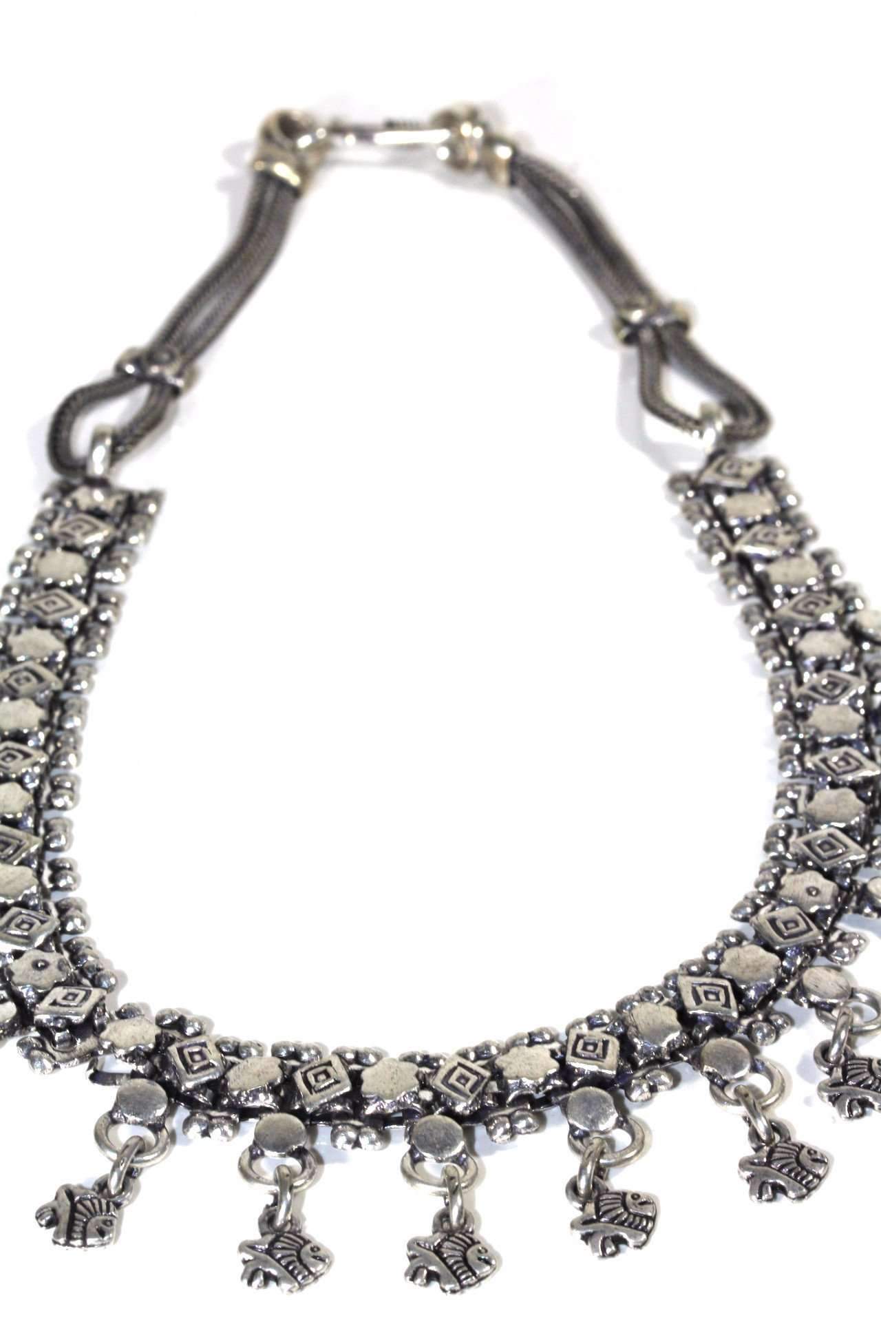 Fish Charms Tribal Choker Necklace - Artisan Fashion Accessories