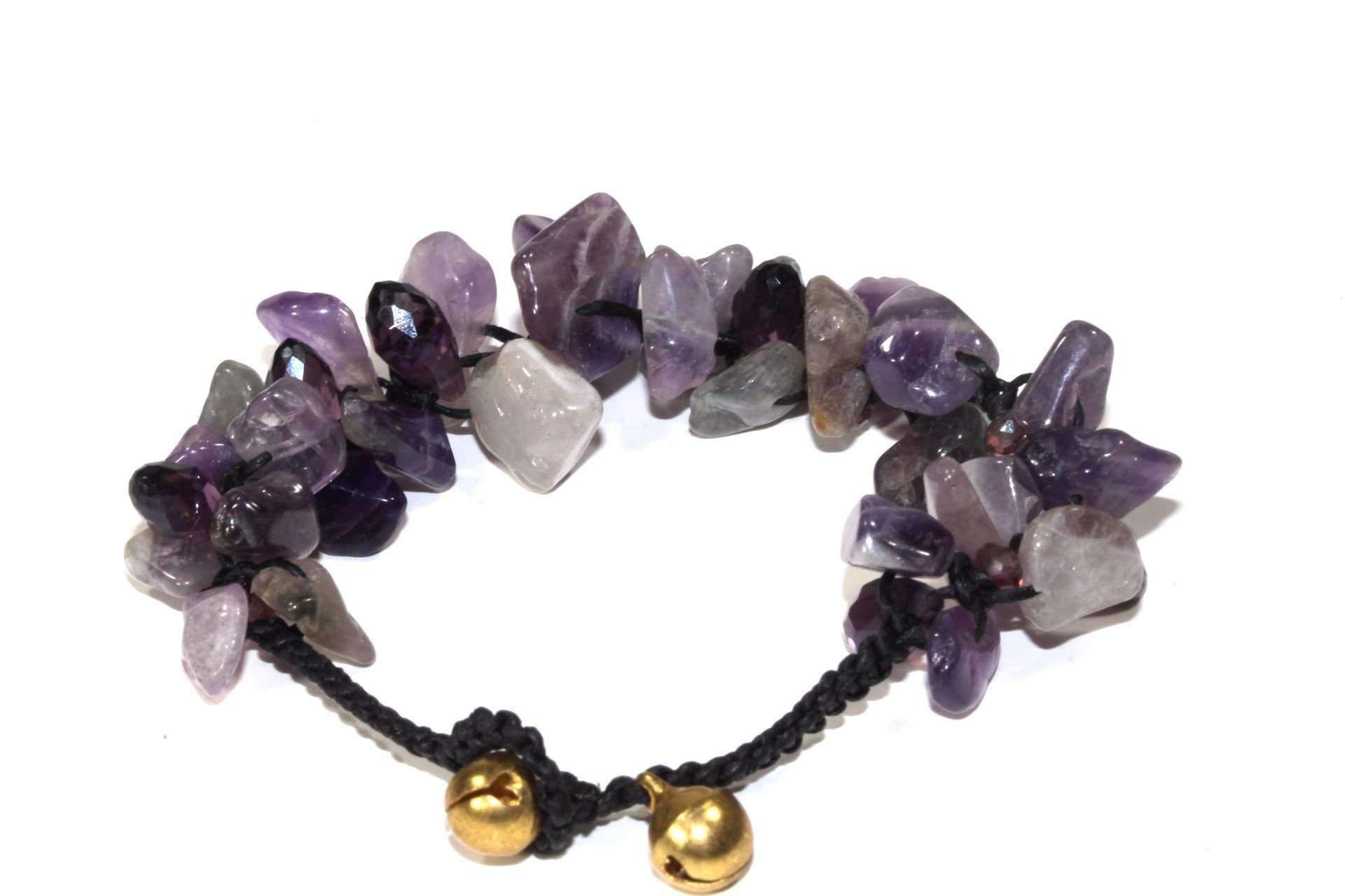Raw Amethyst Stone Bracelet - Crystals & Gemstones