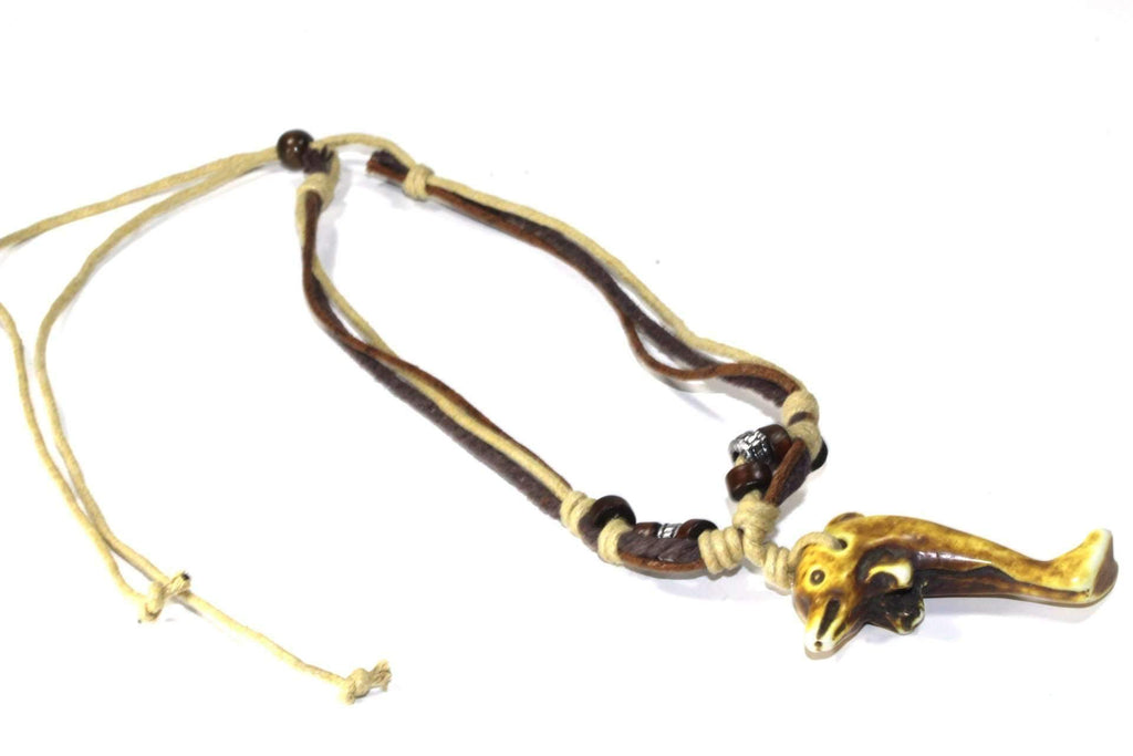 Tribal Dolphin Boho Style Necklace - Artisan Fashion Accessories