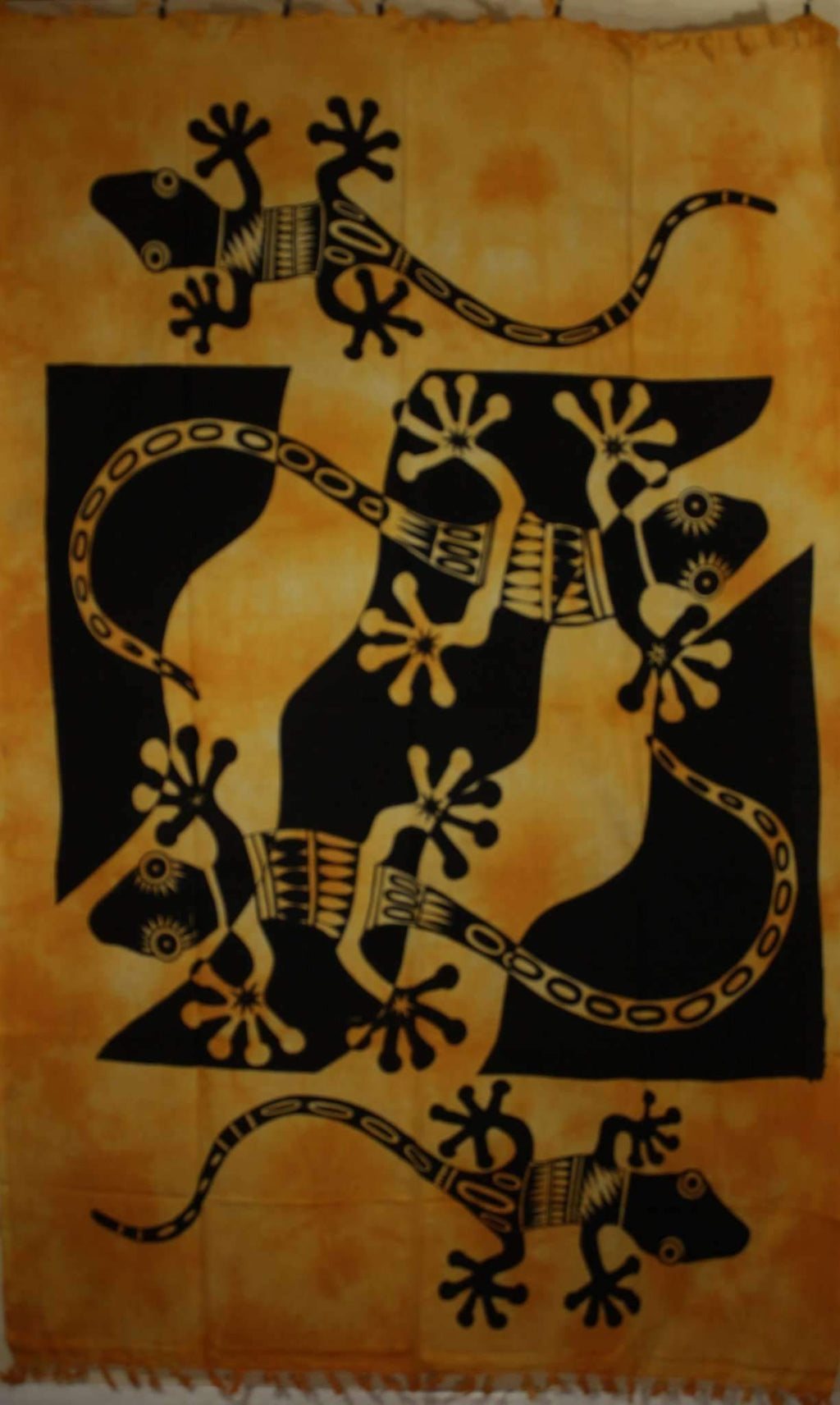 Orange Tribal Salamander Tapestry - Spiritual & Wellness