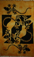 Orange Tribal Salamander Tapestry - Spiritual & Wellness