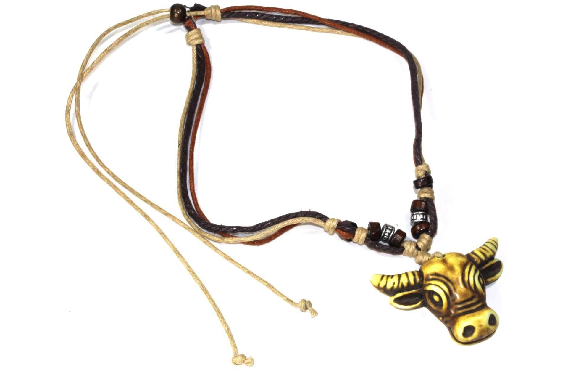Tribal Cow Head Necklace - Artisan Fashion Accessories