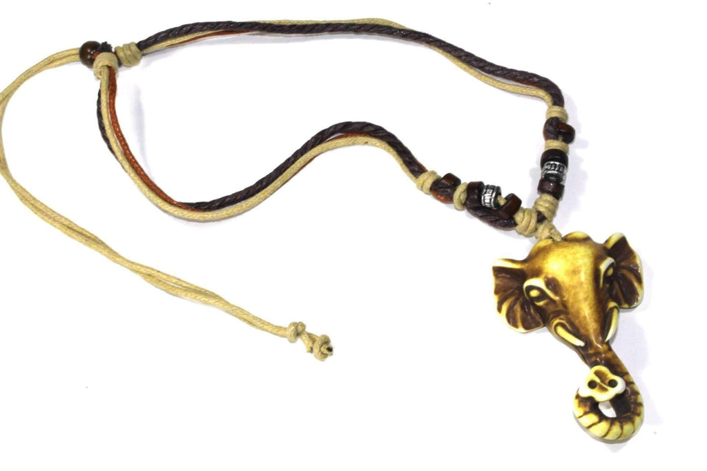 Tribal Elephant Head Boho Style Necklace - Spiritual & Wellness