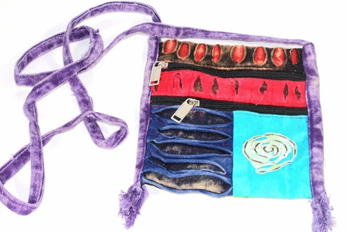 Spiral Cross Body Patchwork Passport Bag - Artisan Fashion Accessories