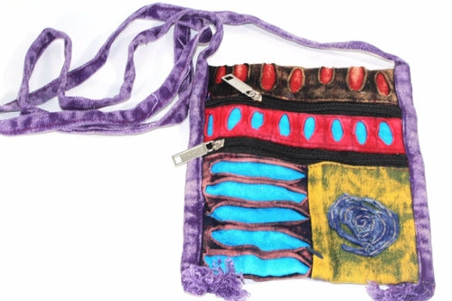 Spiral Cross Body Patchwork Passport Bag - Artisan Fashion Accessories