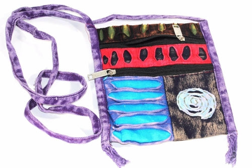 Spiral Cross Body Patchwork Passport Bag - Artisan Fashion Accessories