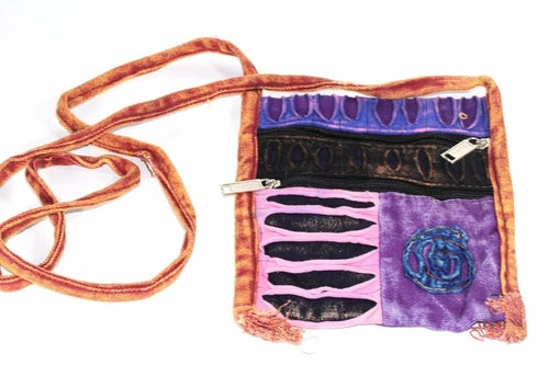 Spiral Cross Body Patchwork Passport Bag - Artisan Fashion Accessories