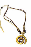 Tribal Spiral Boho Style Necklace - Artisan Fashion Accessories