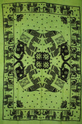 Trunk Up Good Luck Mirrored Elephants Tapestry - Spiritual & Wellness