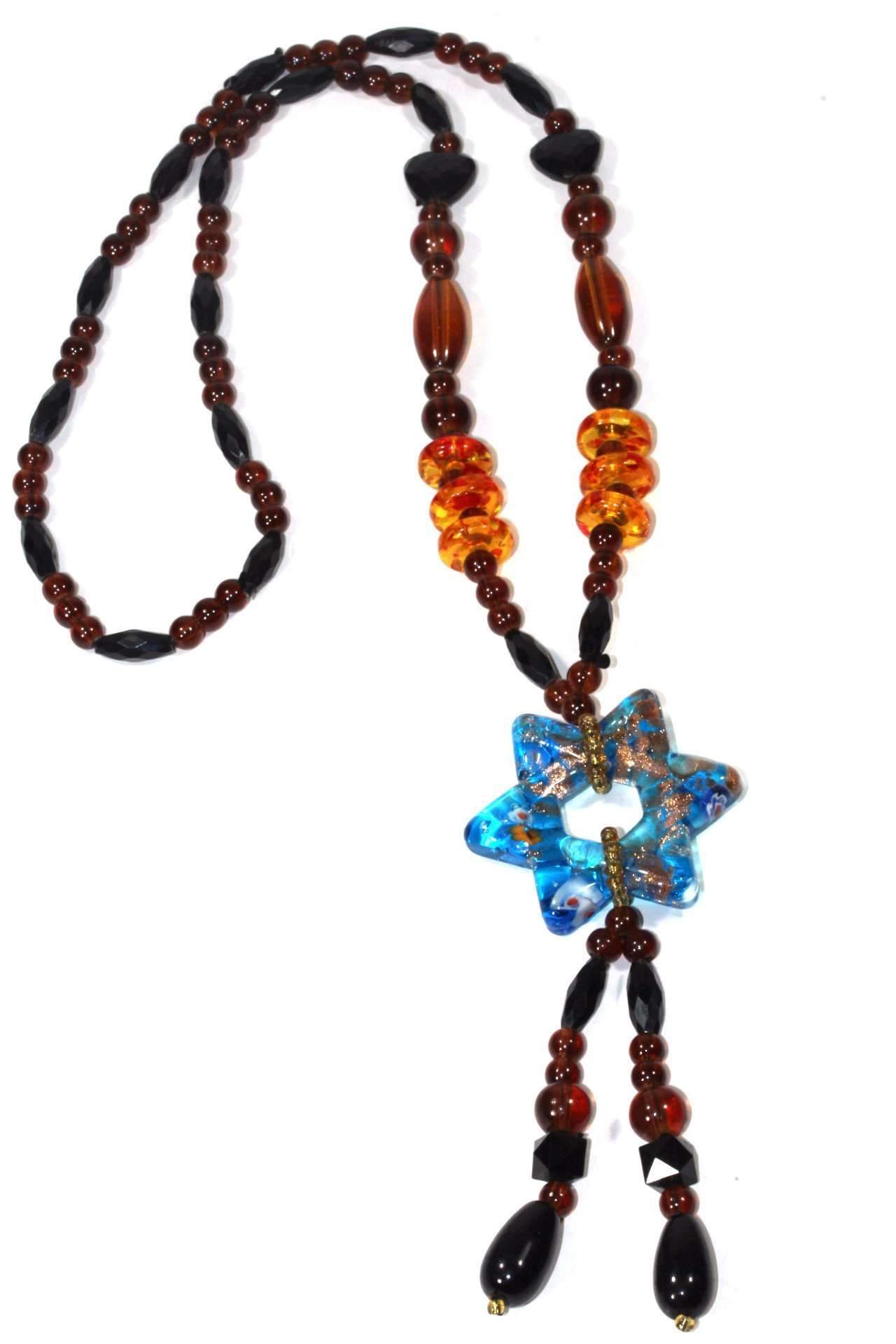 Star Pendant Gypsy Style Shimmer Necklace - Necklaces