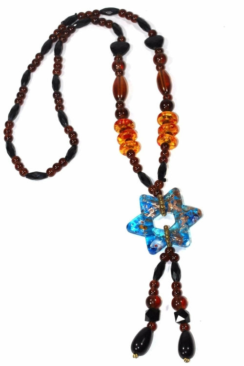 Star Pendant Gypsy Style Shimmer Necklace - Necklaces