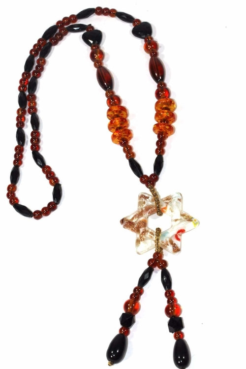 Star Pendant Gypsy Style Shimmer Necklace - Necklaces
