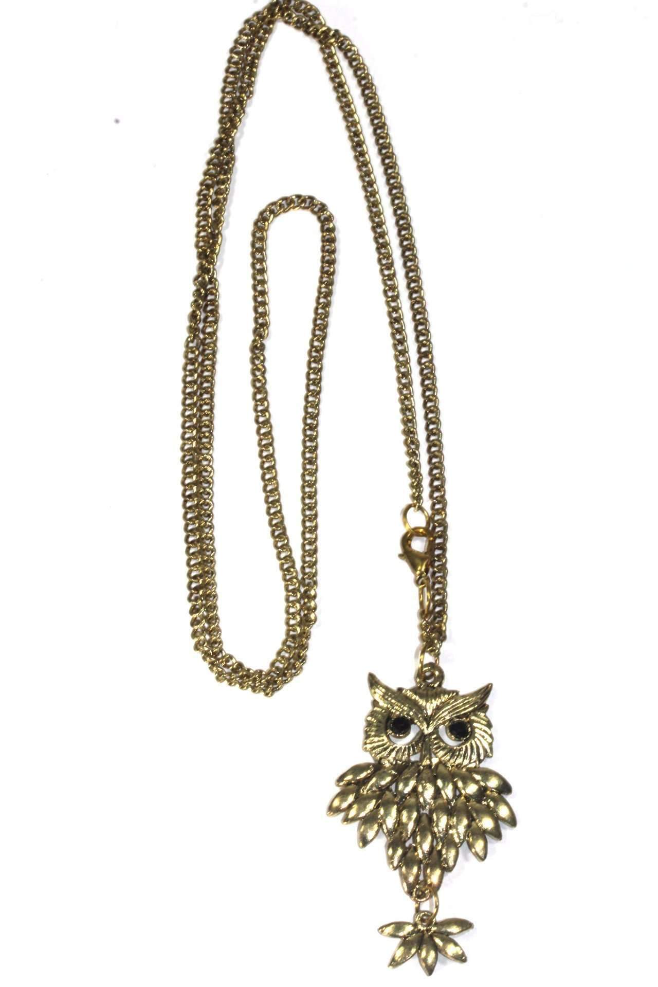 Rising Owl Pendant Necklace - Artisan Fashion Accessories