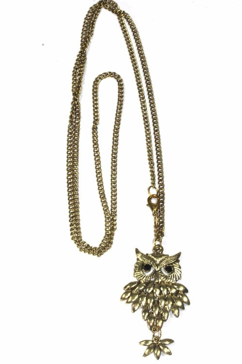 Rising Owl Pendant Necklace - Artisan Fashion Accessories
