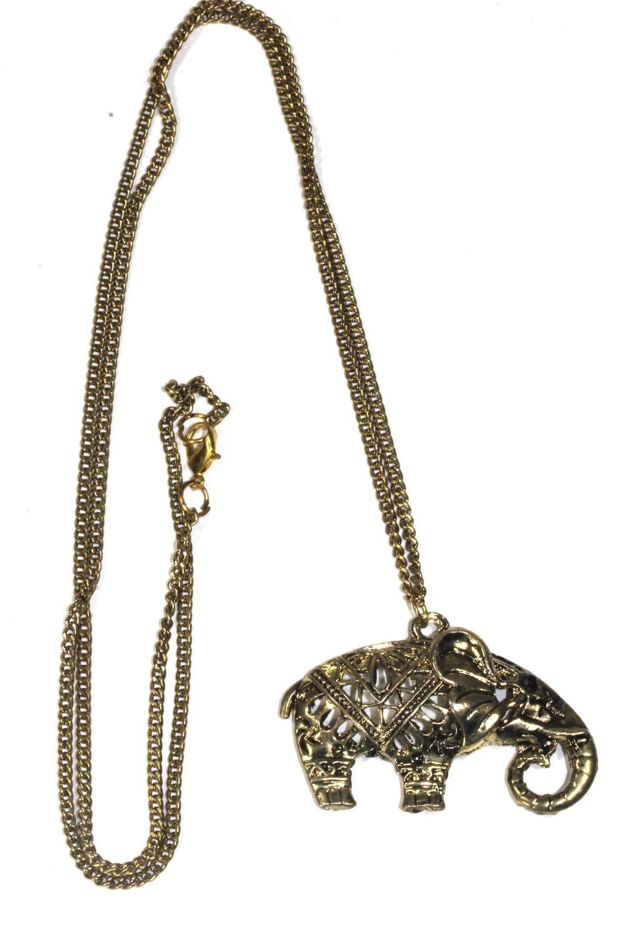 Festival Elephant Pendant Necklace - Artisan Fashion Accessories