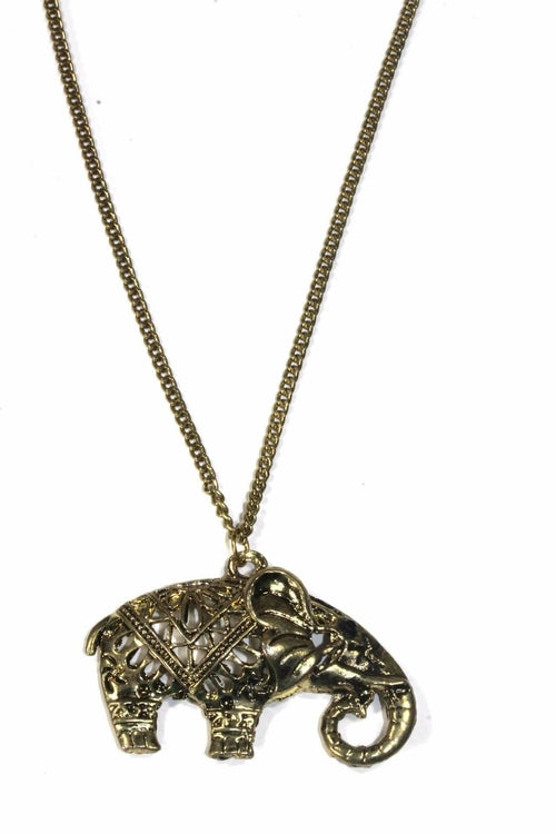 Festival Elephant Pendant Necklace - Artisan Fashion Accessories