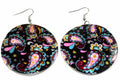 Paisley Mehndi Henna Art Mother of Pearl Earrings - Artisan Fashion Accessories