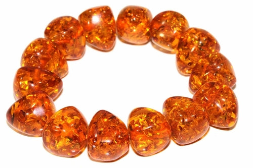 Glowing Baltic Style Amber Bracelet - Artisan Fashion Accessories