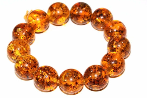 Glowing Baltic Style Amber Bracelet - Artisan Fashion Accessories