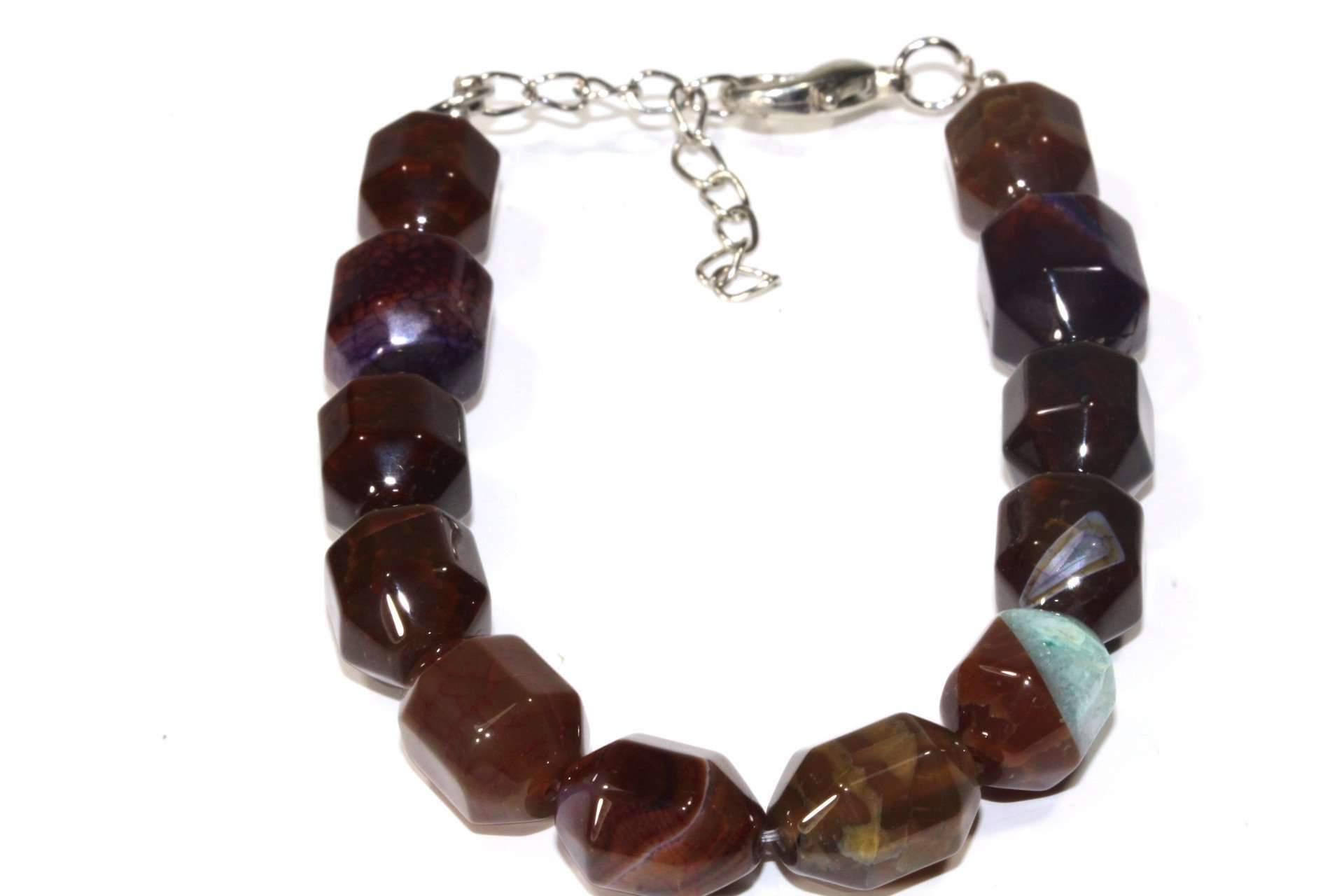 Mixed Brown Quartz Chunk Yoga Bracelet - Crystals & Gemstones
