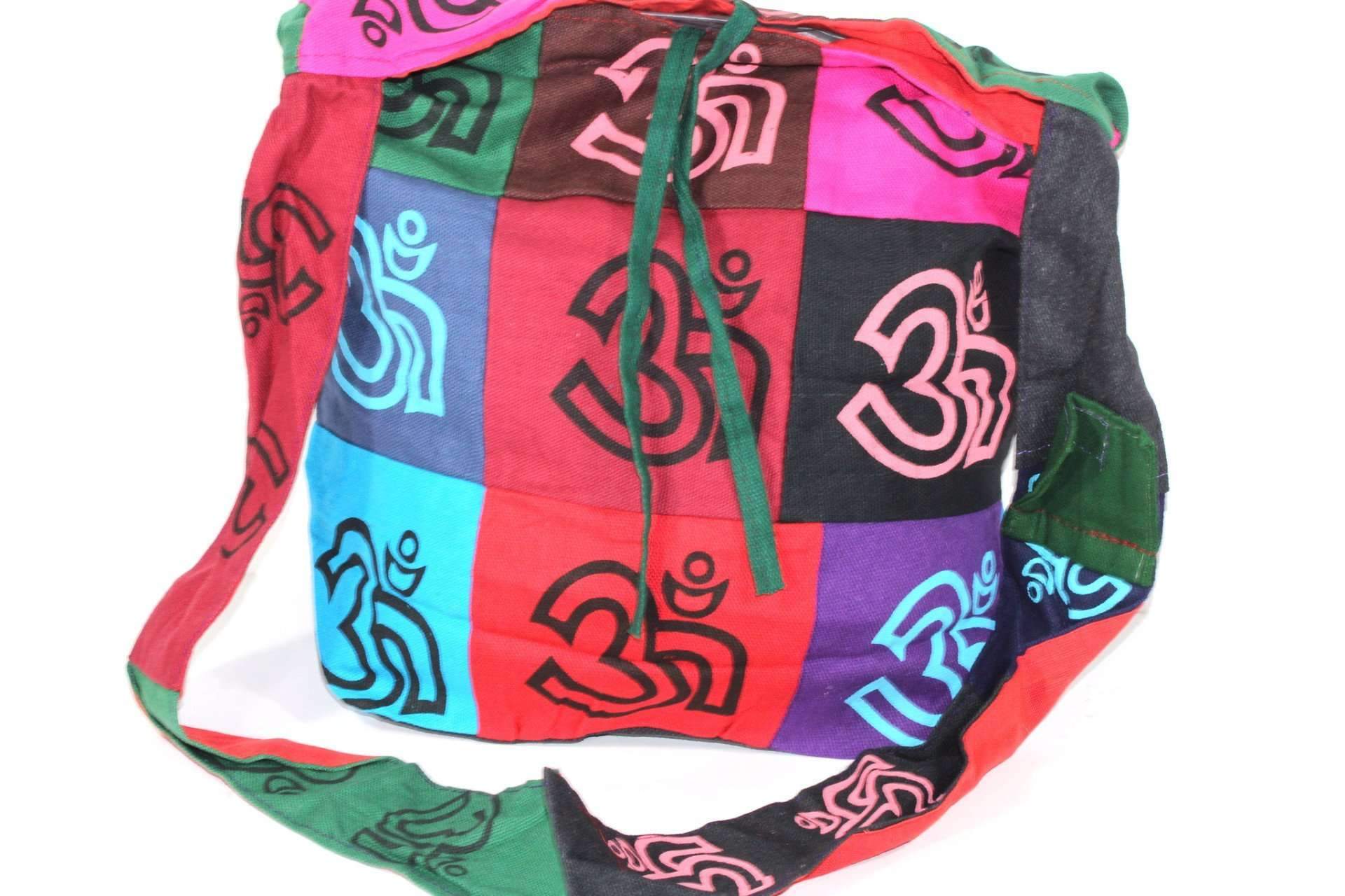Pop Art Om Patchwork Jhola Sling Bag - Artisan Fashion Accessories