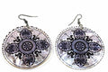 Mandala Chakra Art Mother Of Pearl Earrings - Spiritual & Wellness