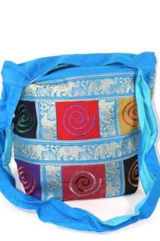 Spiral Patchwork Jacquard Elephant Sling Bag - Artisan Fashion Accessories