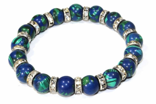 Round Agate Stone Yoga Bracelet - Crystals & Gemstones