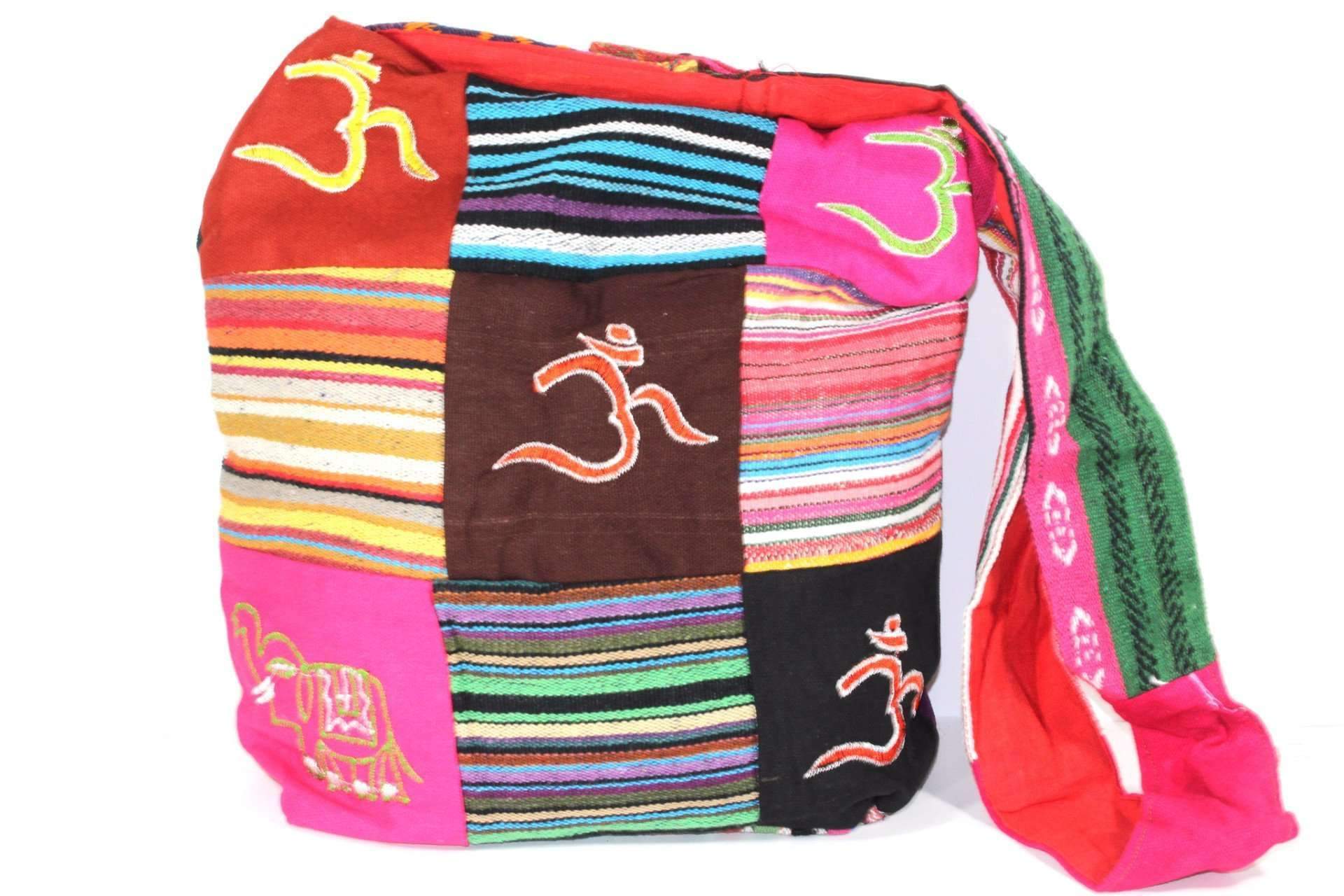 Mixed Symbols Durrie Patchwork & Pop Art Sling Bag - Artisan Fashion Accessories