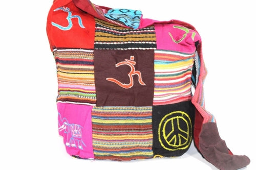 Mixed Symbols Durrie Patchwork & Pop Art Sling Bag - Artisan Fashion Accessories