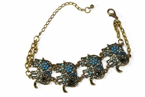 Colorful Bead Drop Elephant Bracelet - Artisan Fashion Accessories
