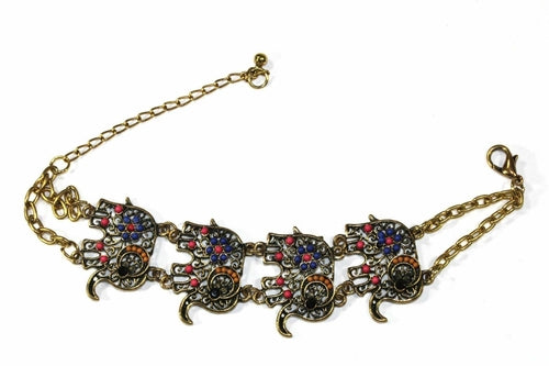 Colorful Bead Drop Elephant Bracelet - Artisan Fashion Accessories