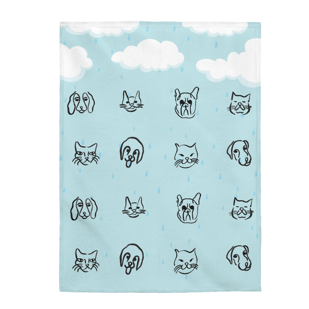 It's Raining Cats and Dogs Plush Blanket - Artisan Home Decor