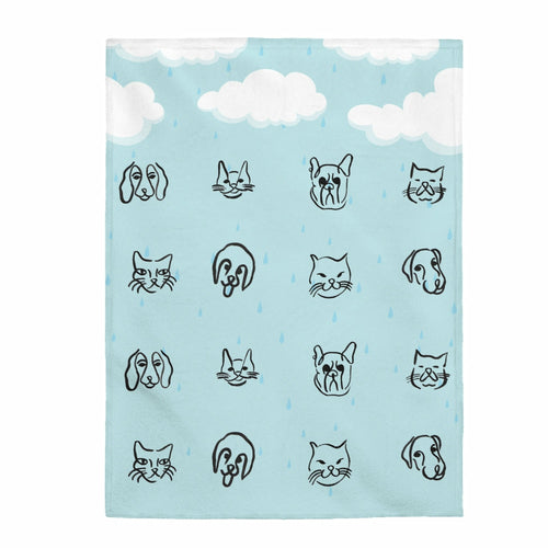 It's Raining Cats and Dogs Plush Blanket - Artisan Home Decor