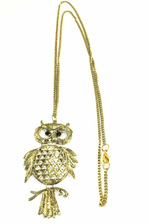 Wide Eyed Owl Necklace - Artisan Fashion Accessories