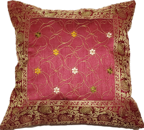Jacquard Embroidery Patchwork Cushion Cover - Artisan Home Décor
