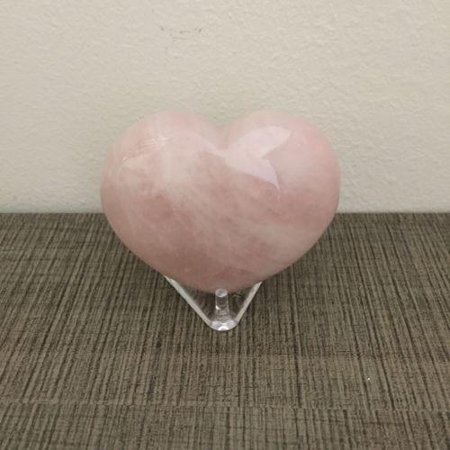 Rose Quartz Heart Stone | Table Display | Love & Harmony | WorthyVibe