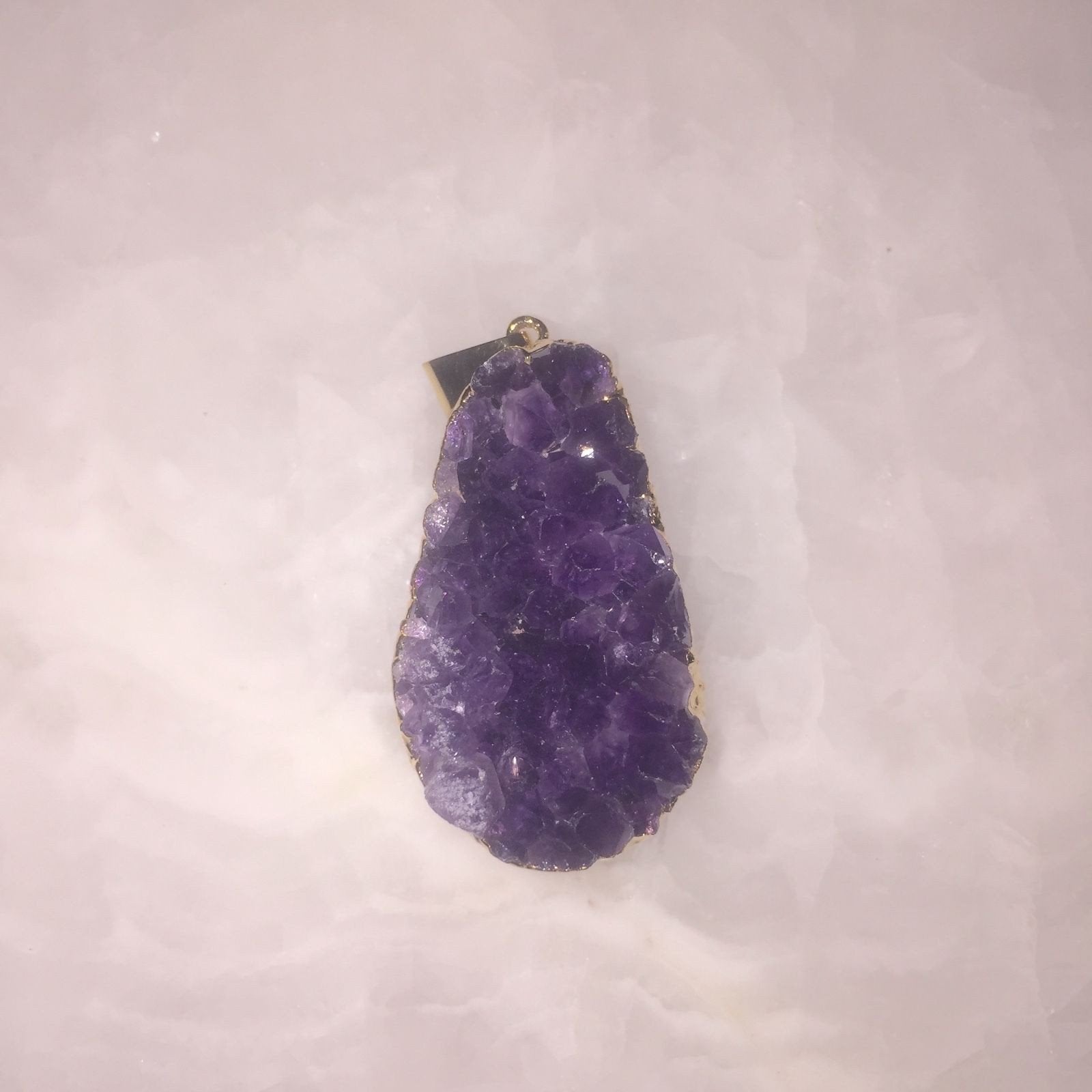 Amethyst Cluster Pendant | Violet Flame Healing | WorthyVibe