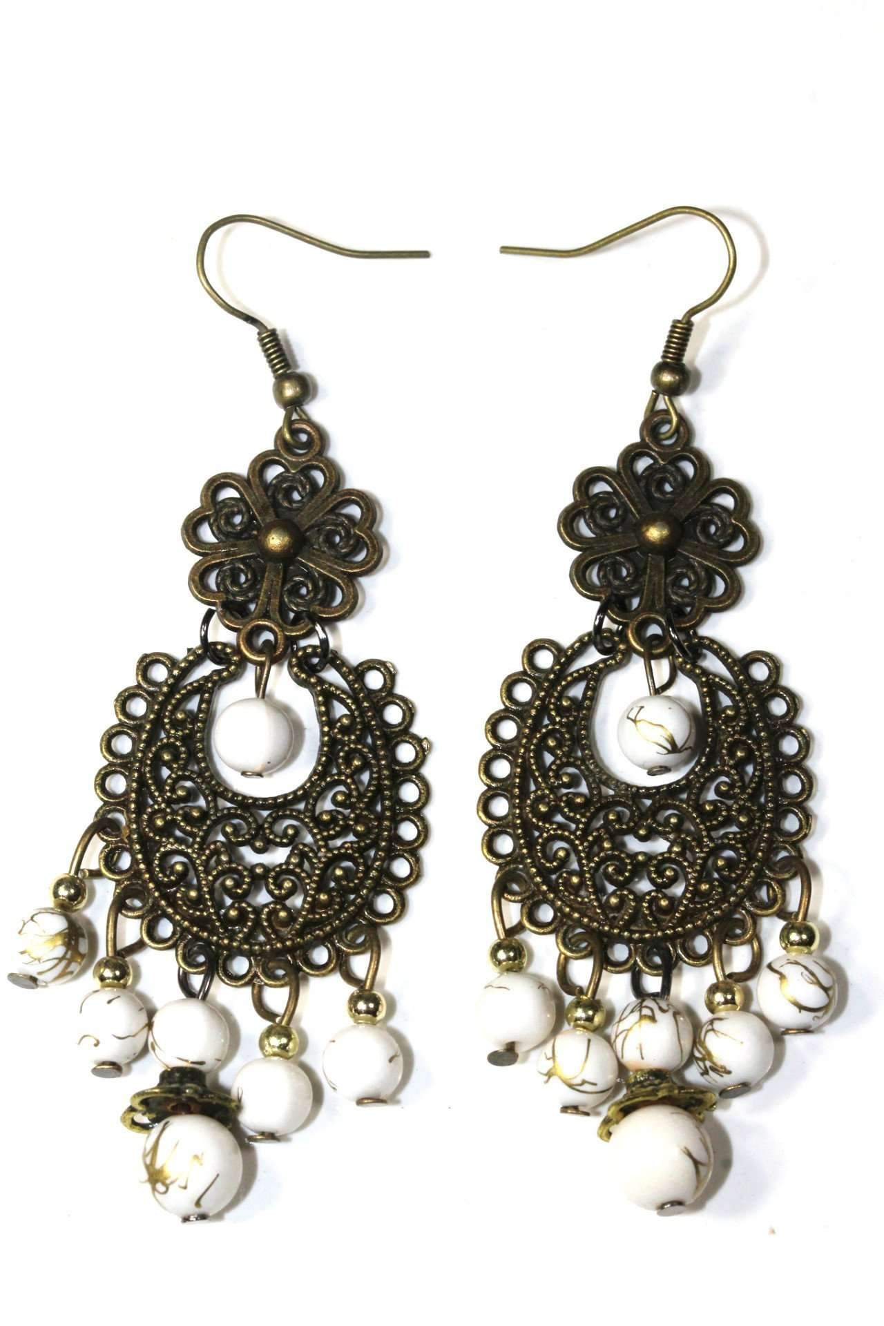 Grand Boheme Filigree Dangle Earrings - Artisan Fashion Accessories