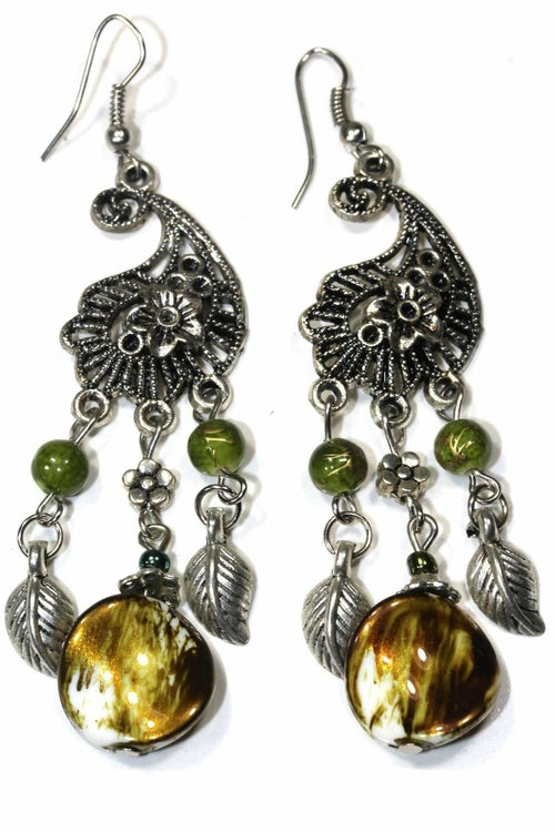 Paisley Charm Earrings - Artisan Fashion Accessories