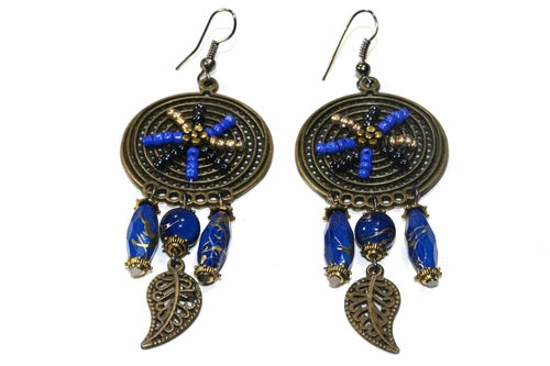 Dream Catcher Bead Work Earrings - Artisan Fashion Accessories