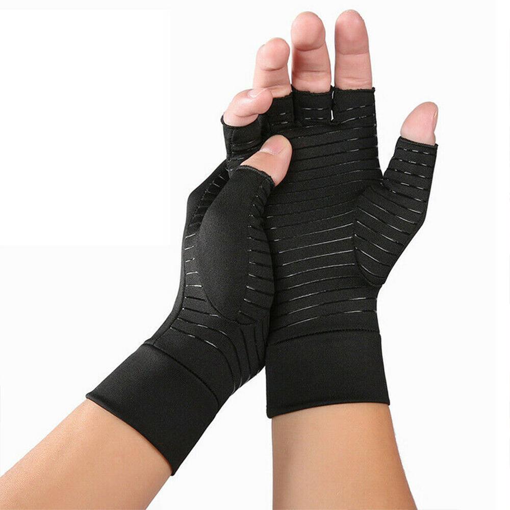 Compression Arthritis Glove Unisex Joint Pain Relief Half Finger - Spiritual & Wellness