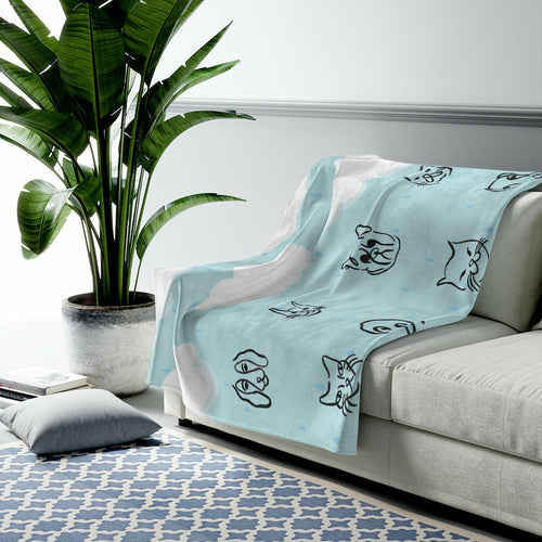 It's Raining Cats and Dogs Plush Blanket - Artisan Home Decor