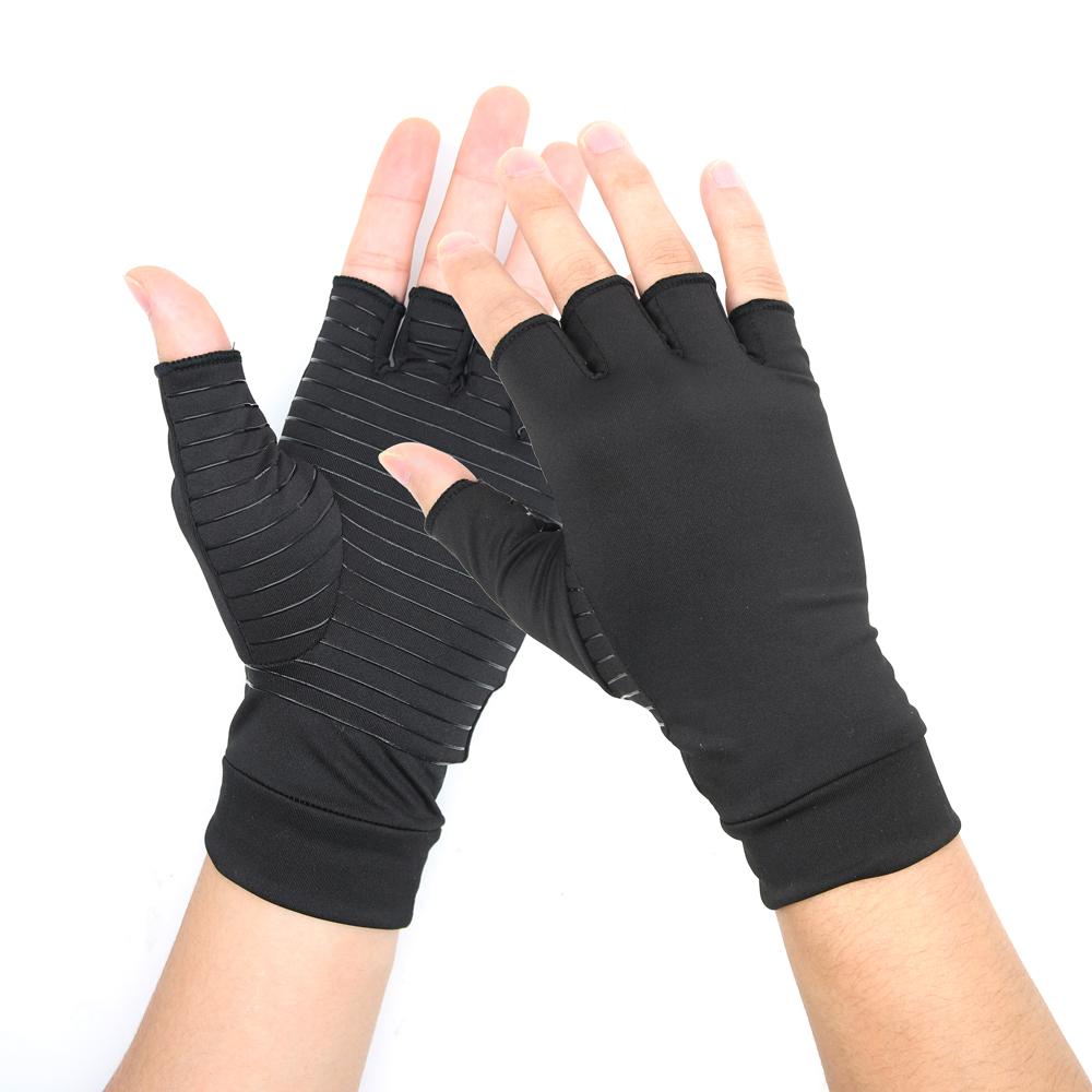 Compression Arthritis Glove Unisex Joint Pain Relief Half Finger - Spiritual & Wellness