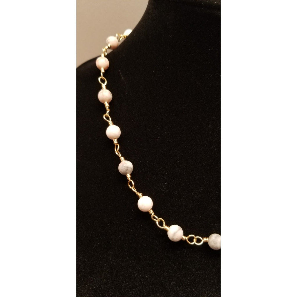 Agate Bead Necklace - Necklaces