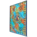 Buddhist Om Symbol Tapestry Wall Hanging with Seven Chakra Sun - Spiritual & Wellness