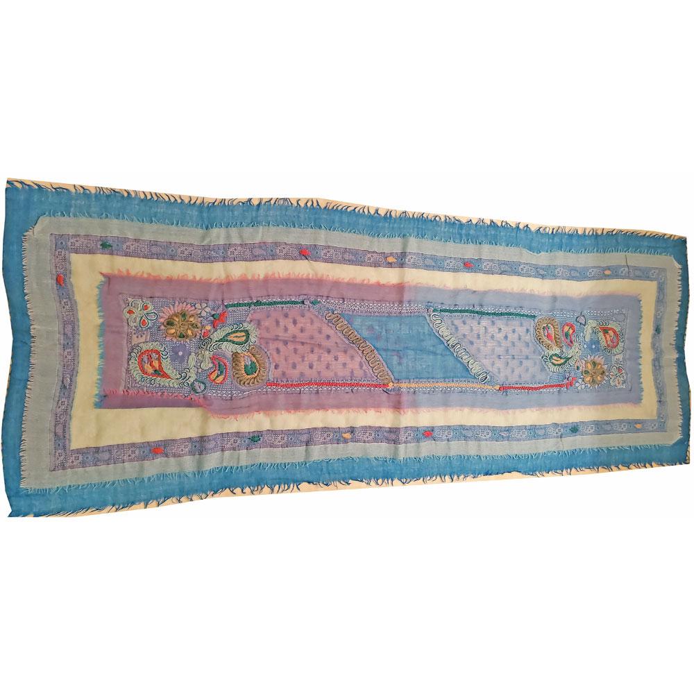 Three Layer Handspun Embroidered Table Runner - Artisan Home Décor
