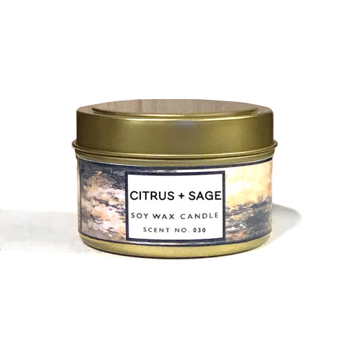 Citrus + Sage Soy Wax Candle - Spiritual & Wellness